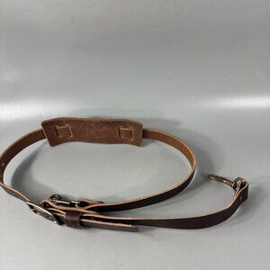Go Forth Goods Brown Leather Adjustable Strap with Shoulder Pad